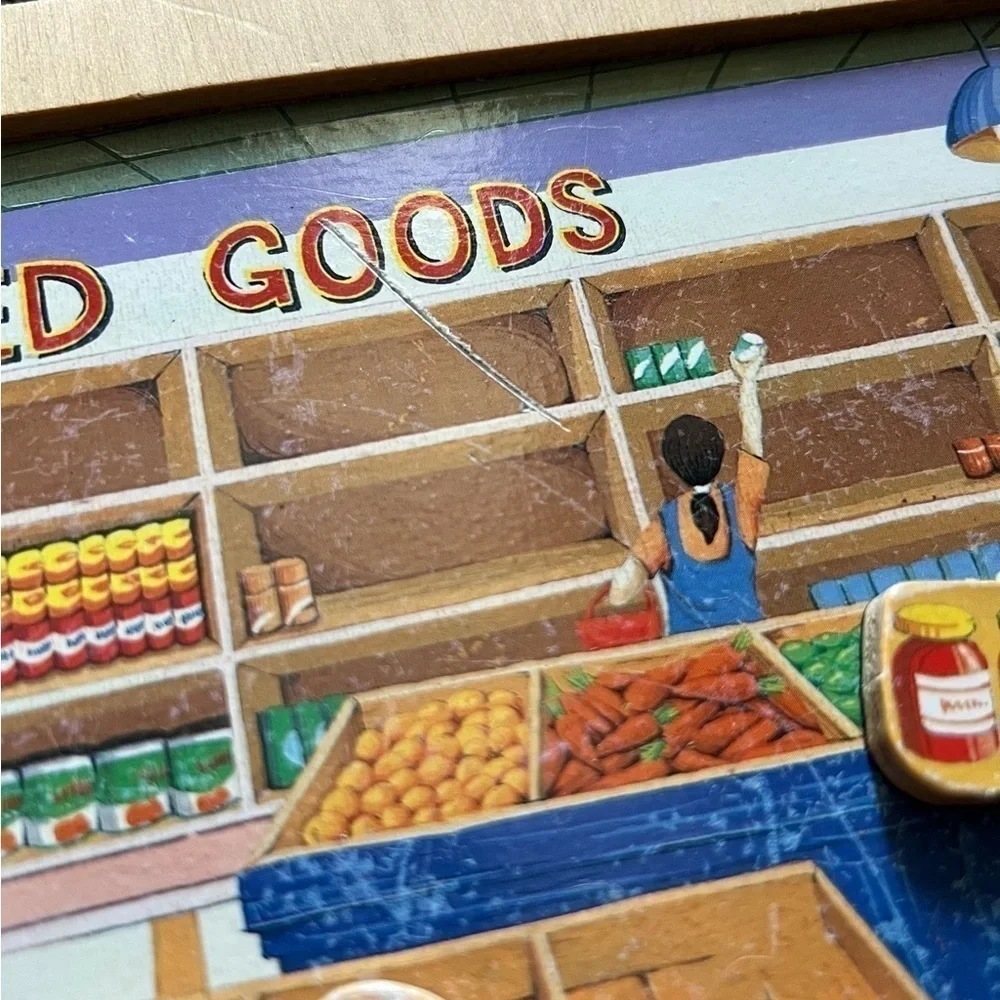 MELISSA & DOUG Magnetic Activity Board Grocery Store Wood Quiet Play *Incomplete